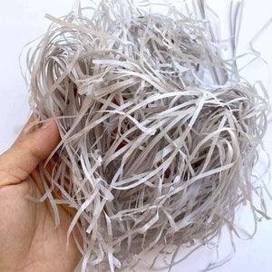 Coloured Shredded Tissue Paper 50g Bag - light Grey