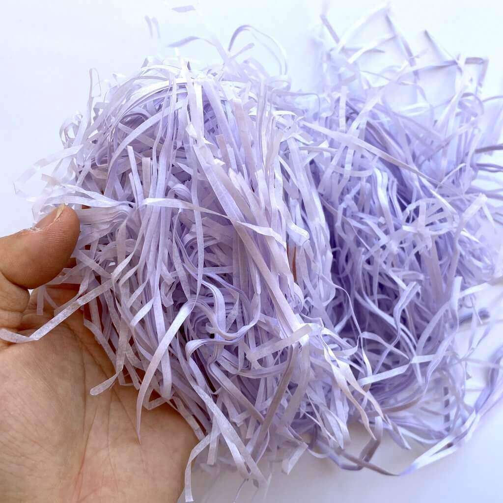 Coloured Shredded Tissue Paper 50g Bag - Lavender