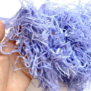 Coloured Shredded Tissue Paper 50g Bag - Light Indigo Blue