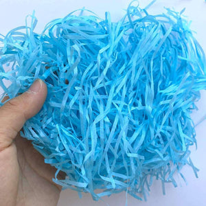 Coloured Shredded Tissue Paper 50g Bag - Turquoise Blue