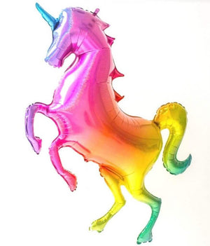 53" Jumbo Holographic Glitter Rainbow Unicorn Shaped Helium Foil Balloon Pride LGBT party decorations