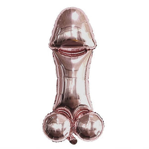 103cm Naughty Rose Gold Penis Shaped Foil Hen Party Balloon
