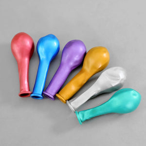 5 Inch Chrome Mini Latex Party Balloon 10 Pack - Multi Colours