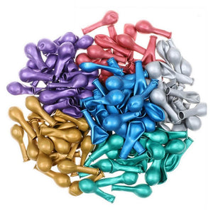 5 Inch Chrome Mini Latex Party Balloon 10 Pack - Multi Colours