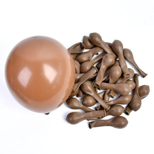 5 Inch Mini Vintage Retro Colour Latex Balloon 10 Pack - khaki