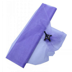 48cm x 5m Shimmer Sheer Lilac Crystal Organza - Wedding Chair Sashes and Backdrop Decorations