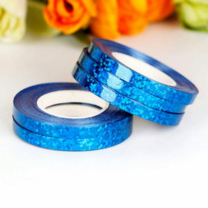 Holographic Laser Blue Foil Curling Ribbon Roll - 5mm*10m