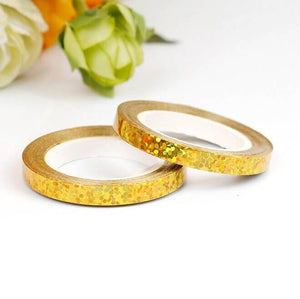 Holographic Laser Gold Foil Curling Ribbon Roll - 5mm*10m