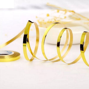 Online Party Supplies Australia 5mm*10m Metallic Gold Foil Balloon Curling Ribbon Roll