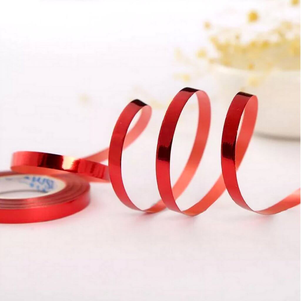 Metallic Red Foil Curling Ribbon Roll - 5mm*10m