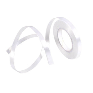 Online Party Supplies Australia 5mm*10m Metallic white fabric Balloon Curling Ribbon Roll