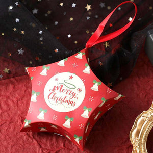 Merry Christmas Treat Box 5 Pack - Christmas Gift Packaging and Holiday Present Wrapping Ideas