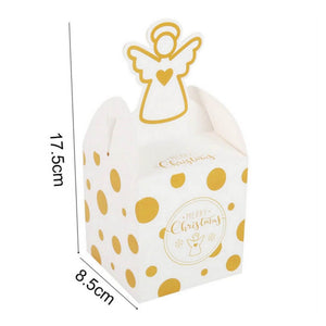 Polka Dot Christmas Angel Cupcake Boxes 5pk