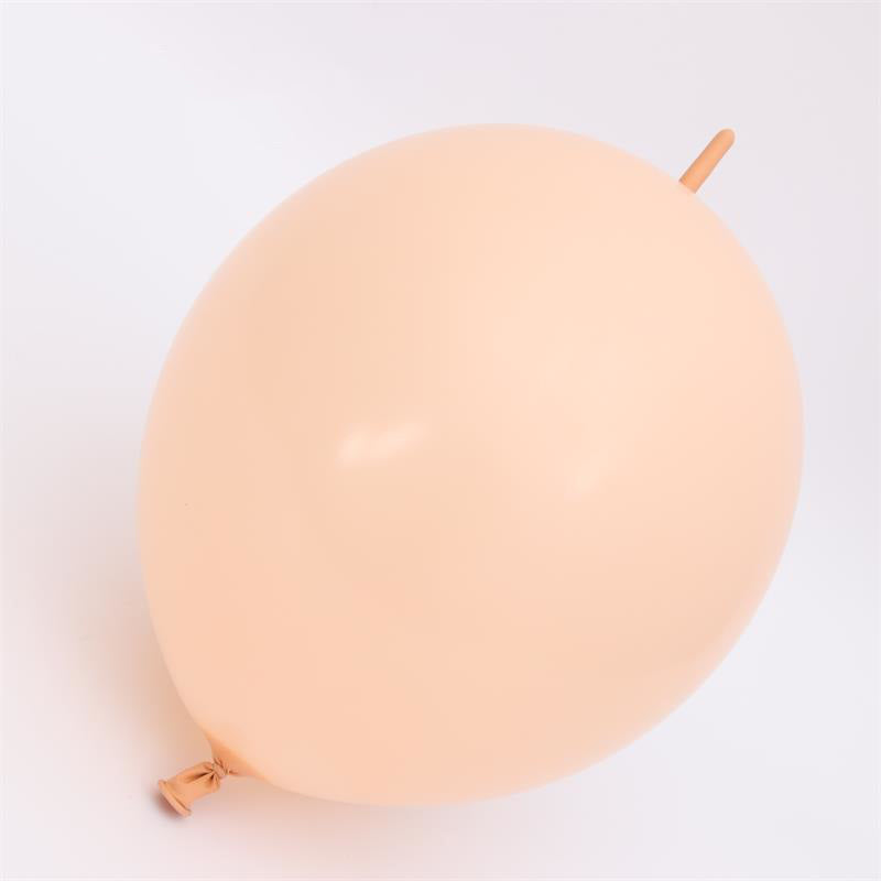 6" Latex Linking Tail Balloon 10 Pack - Pastel Skin Colour
