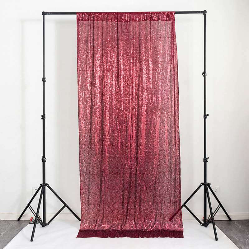 Burgundy Shimmer Sequin Wall Backdrop Curtain - 60cm x 240cm