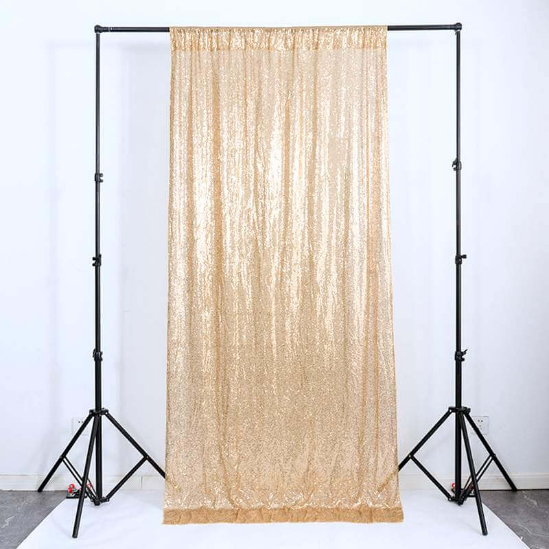 Champagne Shimmer Sequin Wall Backdrop Curtain - 60cm x 240cm