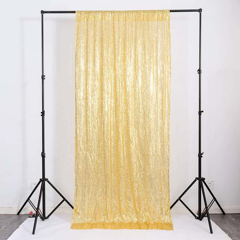 Gold Shimmer Sequin Wall Backdrop Curtain - 60cm x 240cm