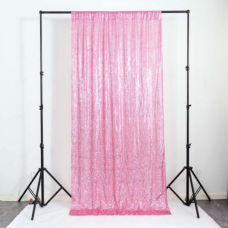 Pink Shimmer Sequin Wall Backdrop Curtain - 60cm x 240cm