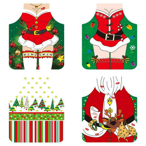 60x70cm Fun Red Christmas Apron for Adults