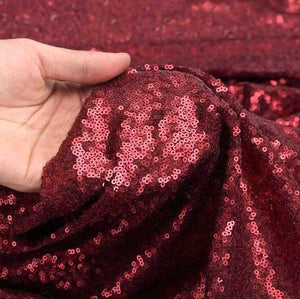 Burgundy Shimmer Sequin Wall Backdrop Curtain - 60cm x 240cm