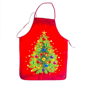 Fun Red Christmas Apron for Adults - 60cm x 80cm