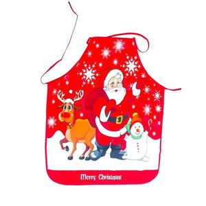 Fun Red Christmas Apron for Adults - 60cm x 80cm