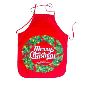 Fun Red Christmas Apron for Adults - 60cm x 80cm
