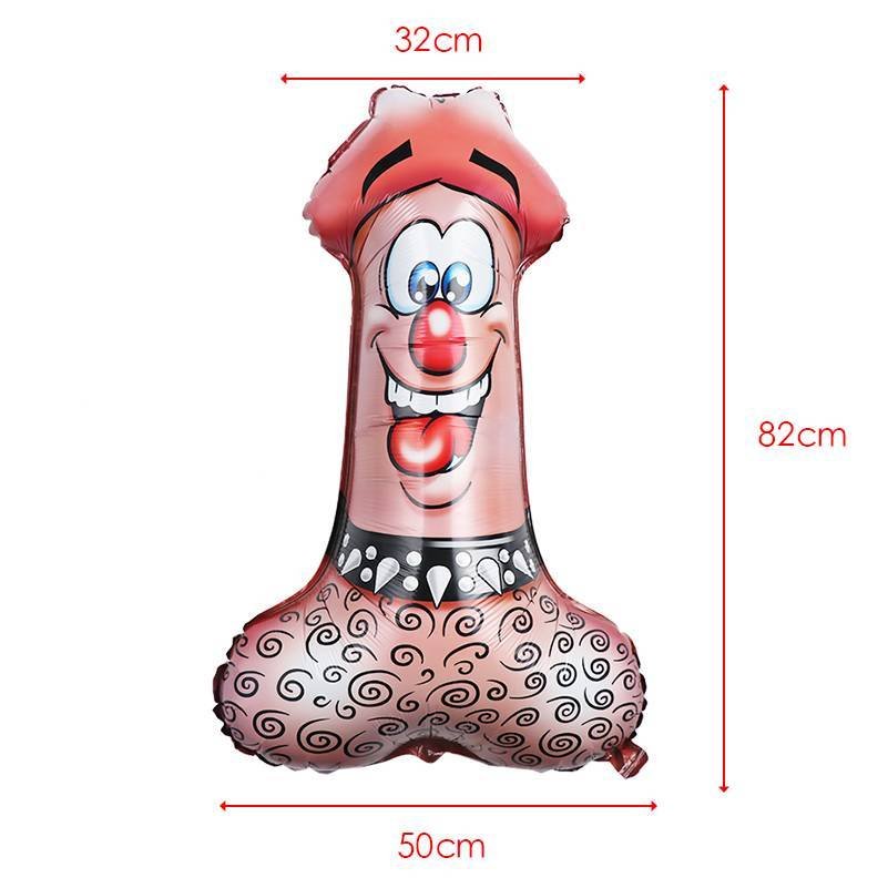 80cm Inflatable Penis Shaped Foil Balloon - Online Party Supplies