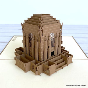 Handmade Anzac Memorial 3D Pop Up Greeting Card - World Famous Building Pop Cards Australia