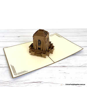 Handmade Anzac Memorial 3D Pop Up Greeting Card - World Famous Building Pop Cards Australia