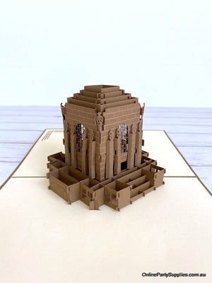 Handmade Anzac Memorial 3D Pop Up Greeting Card - World Famous Building Pop Cards Australia