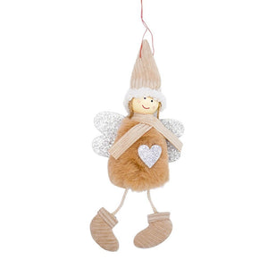 Online Party Supplies Christmas Love Angel Doll Hanging Ornaments - Brown Angel