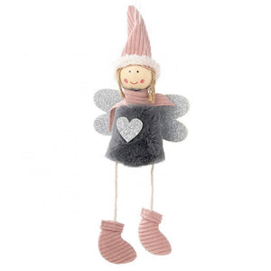 Online Party Supplies Christmas Love Angel Doll Hanging Ornaments - Grey Angel