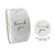 2.5cm Round White Thank You Gold Print Sticker 50 Pack - D02