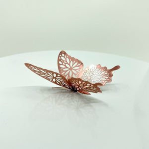 3D Removable Paper Butterfly Wall Sticker 3 Size 12 Pack - Metallic Rose Gold - HB001-RG