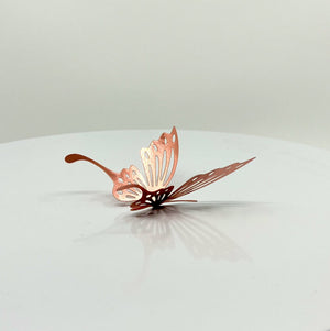 3D Removable Paper Butterfly Wall Sticker 3 Size 12 Pack - Metallic Rose Gold - HB003-RG