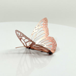 3D Removable Paper Butterfly Wall Sticker 3 Size 12 Pack - Metallic Rose Gold - HB004-RG