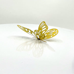 3D Removable Paper Butterfly Wall Sticker 3 Size 12 Pack - Metallic Gold - HB007