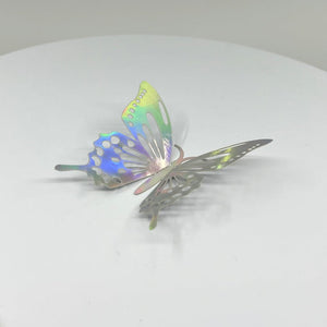 3D Removable Paper Butterfly Wall Sticker 3 Size 12 Pack - Metallic Silver - HB008.S