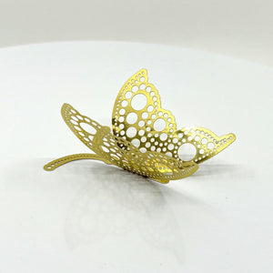 3D Removable Paper Butterfly Wall Sticker 3 Size 12 Pack - Metallic Gold - HB009-G