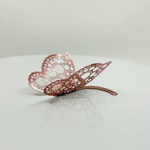 3D Removable Paper Butterfly Wall Sticker 3 Size 12 Pack - Metallic Rose Gold - HB010.RG