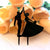 Silhouette Bride and Groom First Dance Wedding Cake Topper