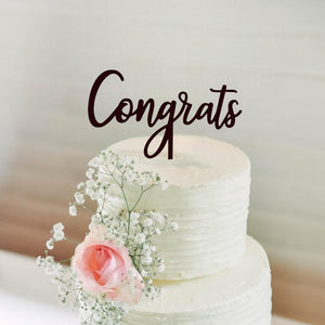Acrylic Black Congrats Cake Topper