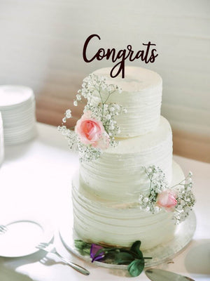 Acrylic Black Congrats Cake Topper
