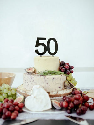 Online Party Supplies Australia Acrylic Black number 50 birthday wedding anniversary Cake Topper