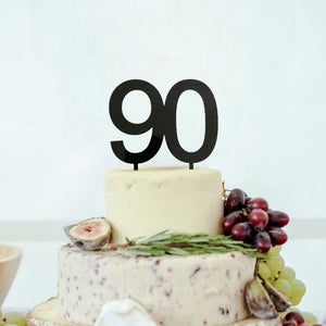 Online Party Supplies Australia Acrylic Black number 90 birthday wedding Cake Topper