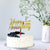 Gold Mirror Acrylic 'Happy 10th Anniversary' Cake Topper