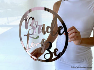 Online Party Supplies Australia acrylic rose gold mirror Bride To Be hoop Bridal Hanging Wall Sign - Wedding Centrepiece Decorations
