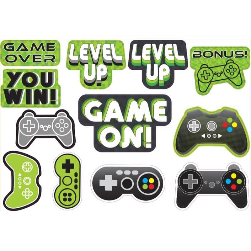 Amscan Level Up Gaming Cutouts Value 12 Pack