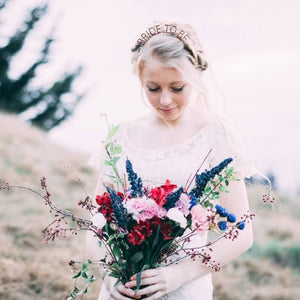 Metal Rose Gold Bride To Be Headband - Bridal Shower, Hen Party & Wedding Hair Accessories for Brides